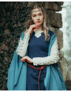 Vestito medievale in cotone modello Galatea, colore blu 2
