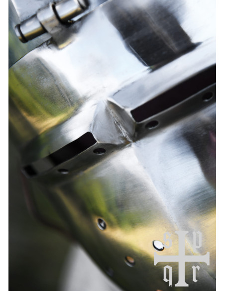 Casco Medievale con visiera e tappo a...