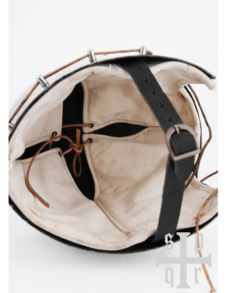 Casco Medievale con visiera e tappo a...