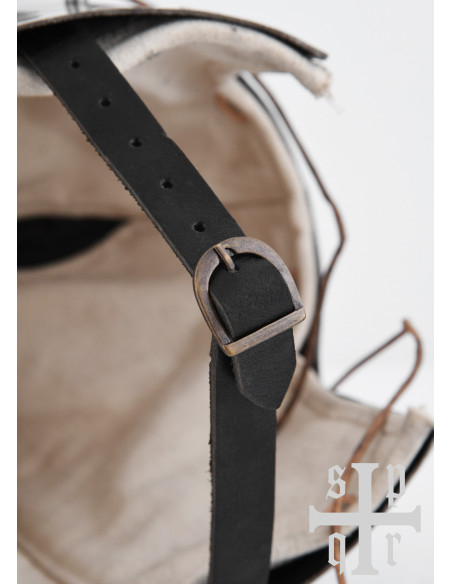 Casco Medievale con visiera e tappo a...