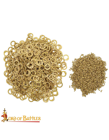 Pacchetto di anelli piani in ottone...