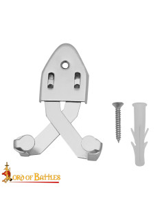 Supporto in acciaio per appendere la spada verticalmente