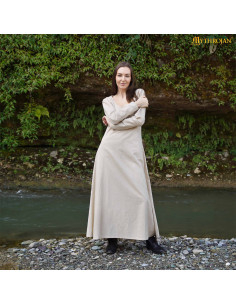 Vestito medievale con collo rotondo modello Astrid,...