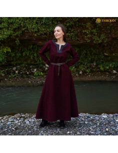 Vestito vichingo con bordi decorativi modello Ingrid,...