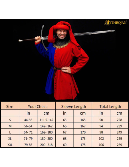 Cappotto medievale in lana dei secoli...