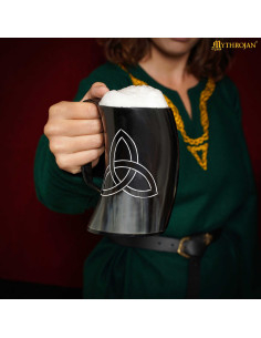 Brocca vichinga in corno naturale (600 ml.) 2