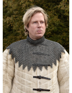 Manto da vescovo in cotta di maglia, con cinghie e fibbia