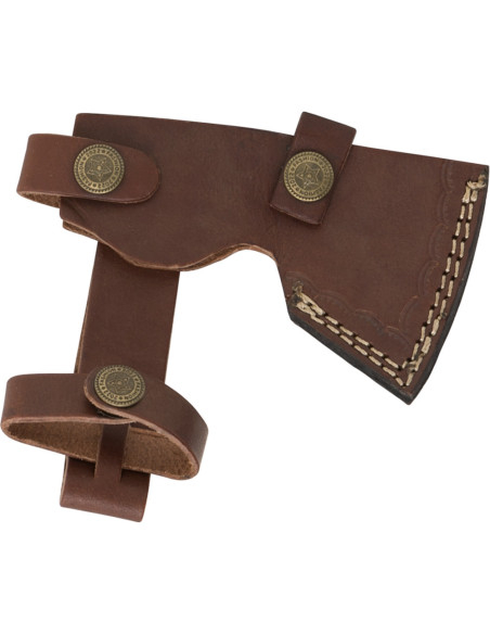 Ascia da mano con fodera in pelle