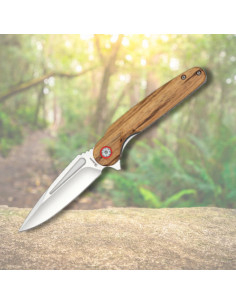Coltello da campo Albainox in legno zebra (20,2 cm.)