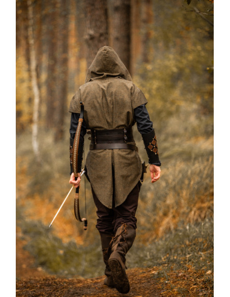 Tunika medievale con cappuccio...