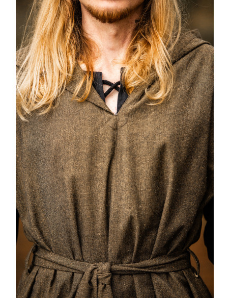 Tunika medievale con cappuccio...