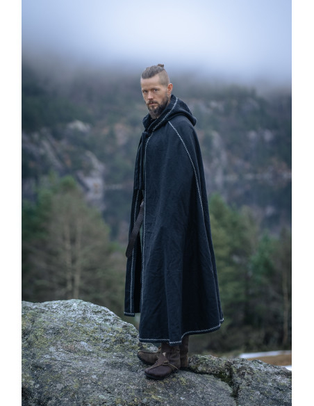 Cappa vichinga in lana con cappuccio...