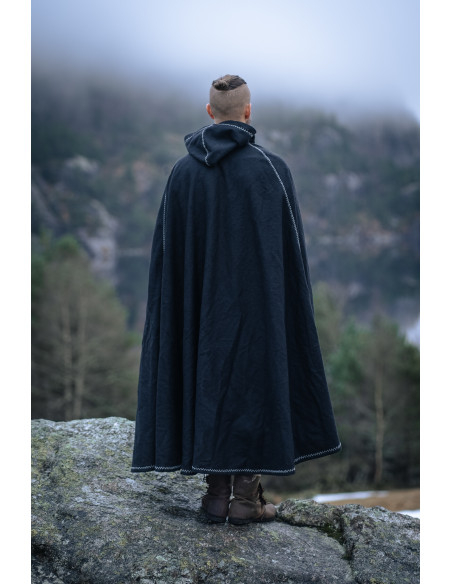 Cappa vichinga in lana con cappuccio...