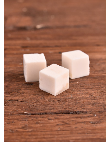 Dadi di osso, senza punti, set di 3...