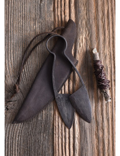 Forbici a molla con fondina in pelle, taglia grande 2