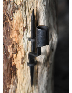 Appendiabiti medievale da parete con 1 candela,...