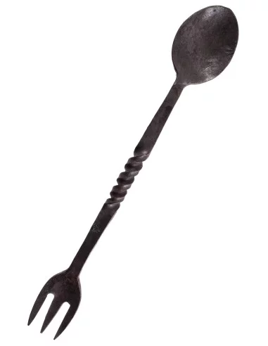 Cucchiaio e forchetta medievale in un unico pezzo