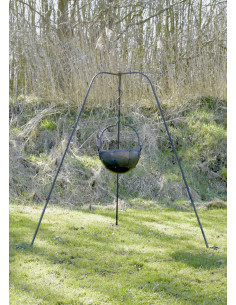 Treppiede grande, forgiato a mano, circa 155 cm