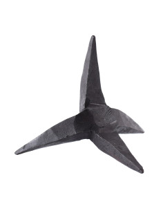 Abrojo militare medievale, forgiato a mano in acciaio