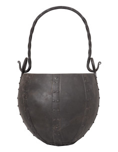 Calderone in acciaio rivettato, circa 10 litri