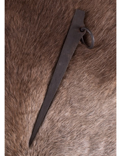 Picchetto con anello, acciaio forgiato a mano, (28 cm.) 2