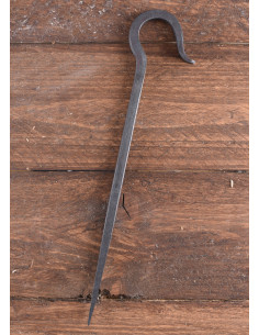 Picchetta per tenda, acciaio forgiato a mano (34 cm).