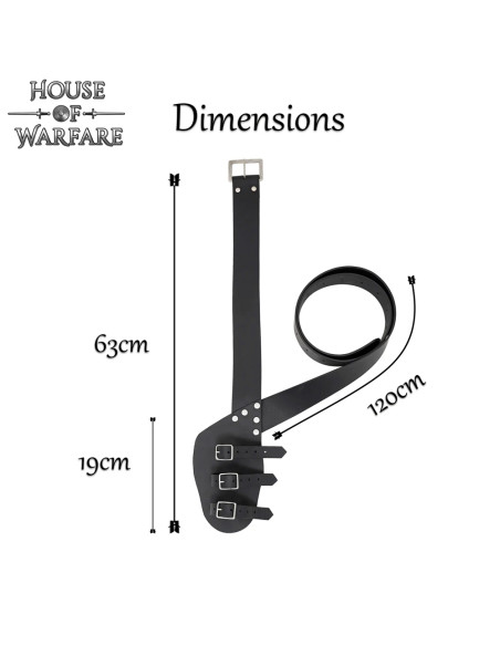 Fodero medievale in cuoio per spade,...