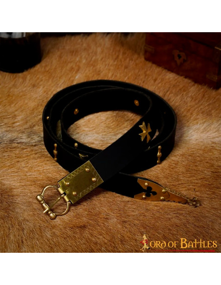 Cintura medievale in pelle con...