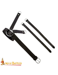 Tahalí medieval in cuoio per appenderci le spade, colore...