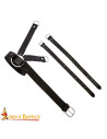 Tahalí medieval in cuoio per appenderci le spade, colore nero