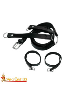 Tahalí medieval in cuoio per appenderci le spade, colore... 2