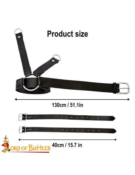 Tahalí medieval in cuoio per...