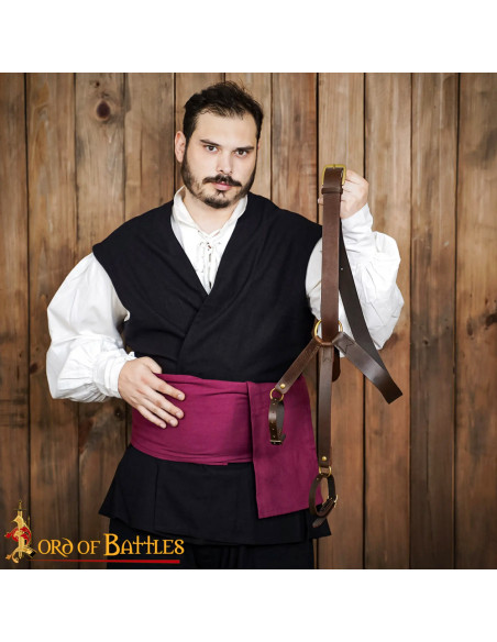 Tahalí medieval in cuoio per...