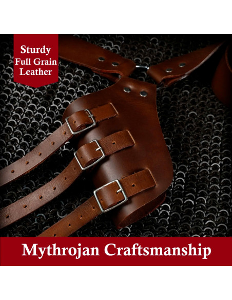 Tahalí medieval in cuoio marrone per...