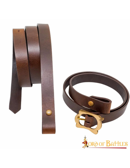 Tahalí medieval in cuoio per spada...