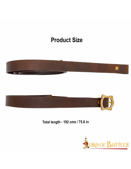 Tahalí medieval in cuoio per spada...