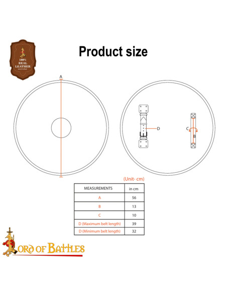 Scudo vichingo in legno e acciaio