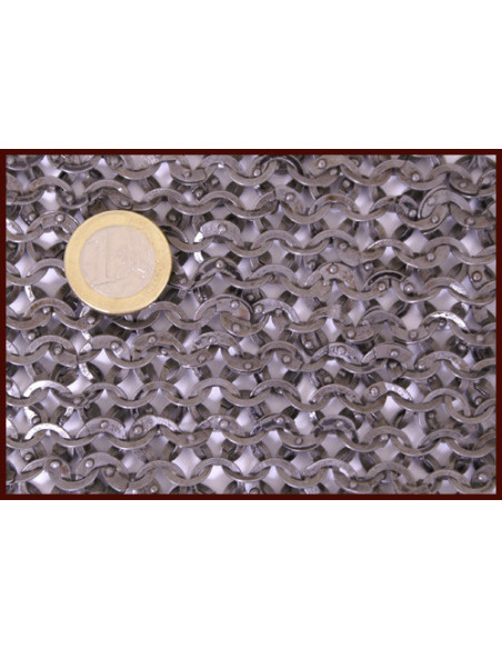 Protezione per gamba a maglia, anelli...