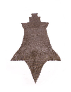 Protezione per gamba a maglia, anelli rivettati (8 mm).