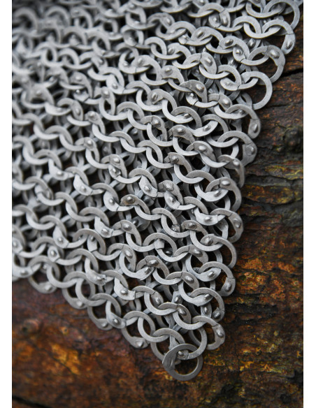 Pezzo di maglia di 20 x 20 cm. anelli...