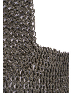 Protector collo cota di maglia, anelli piatti da 9 mm. 2