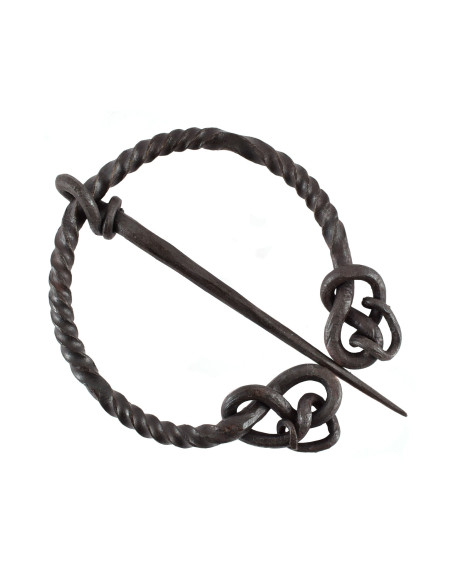 Fibula in acciaio torsolo con coda di...