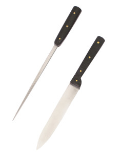 Coltello da tavola medievale con punzone, acciaio...