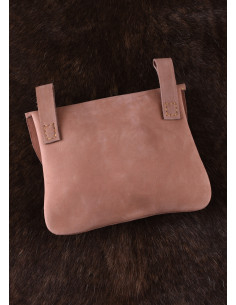 Borsa in pelle con passanti per cintura, forma quadrata 2