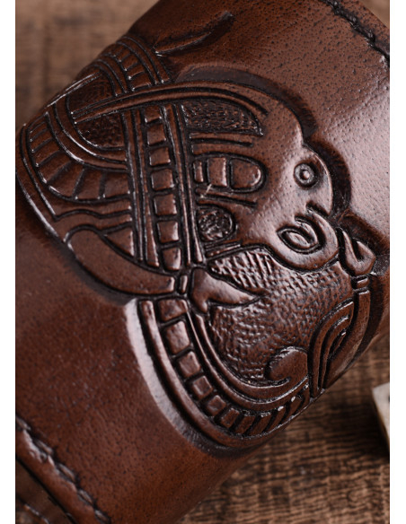 Vaso per dadi in pelle nera, design...