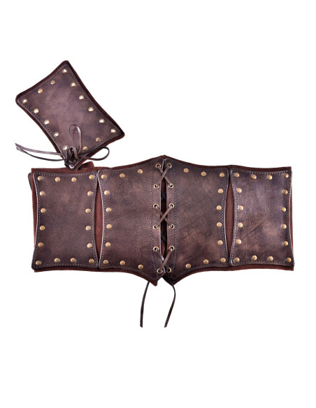 Corpetto di pelle con strato interno...