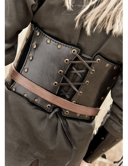 Corpetto di pelle con strato interno...