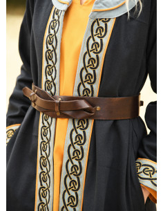 Cintura medievale in pelle annodata, marrone