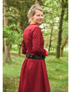 Cintura medieval in cuoio annodata, nero 2