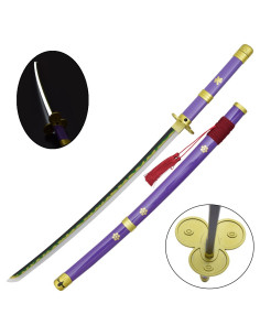 Katana viola Enma di Zoro, Bambù con LED